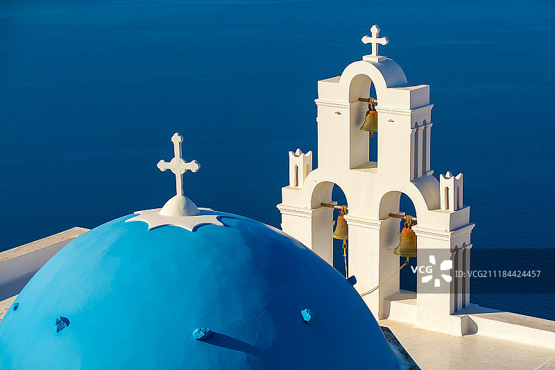 希腊圣托里尼菲拉图片素材