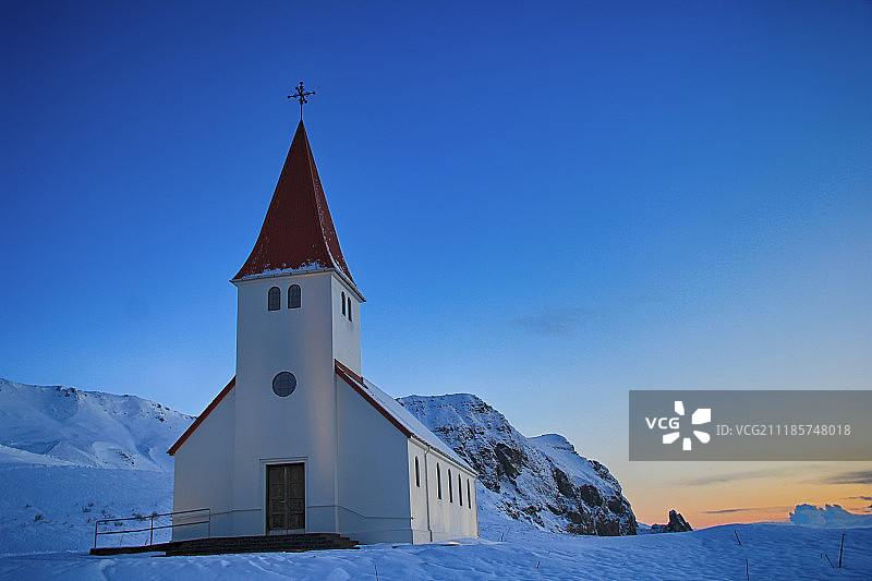 冰岛维克教堂图片素材