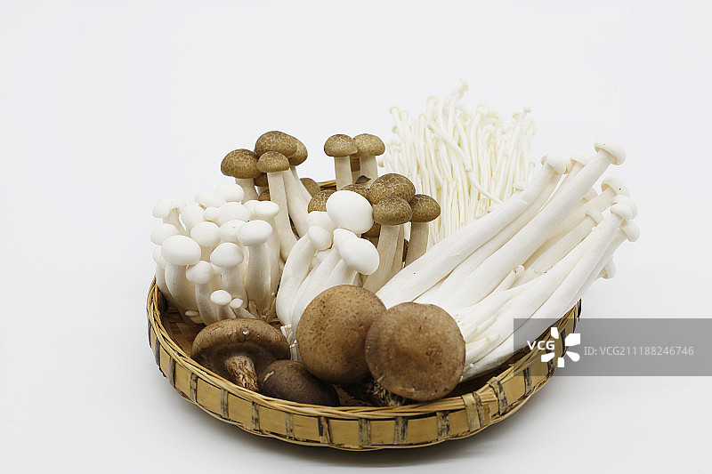 竹筐蘑菇图片素材