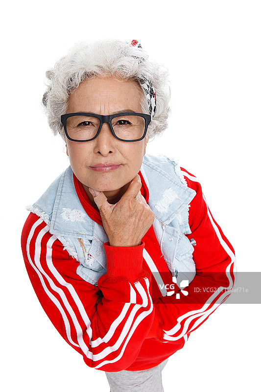 时尚的老年女人图片素材