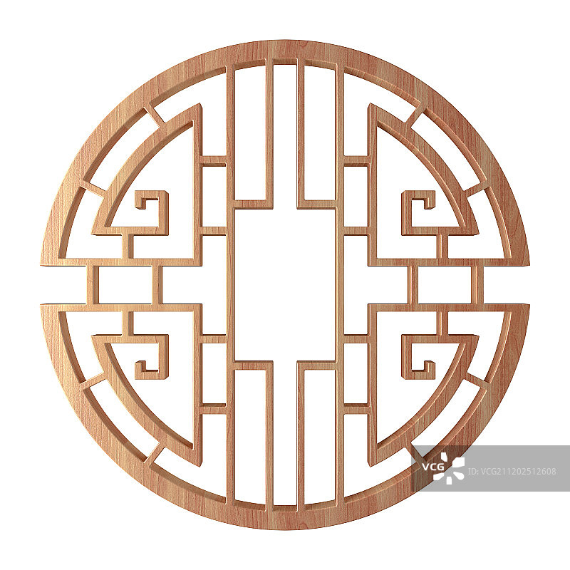 3d木纹中国风装饰品图片素材