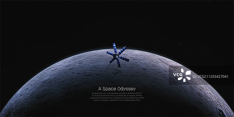 太阳系，行星的3D插图图片素材