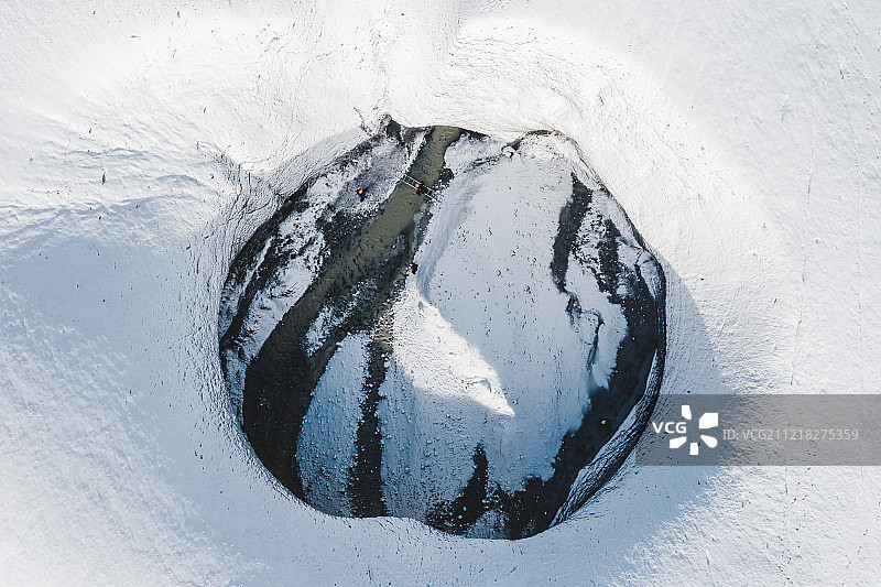 冰岛冰河湖航拍图片素材