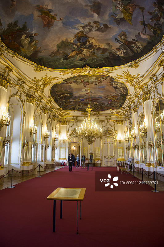 巴洛克舞厅，美泉宫，维也纳，奥地利，欧洲图片素材