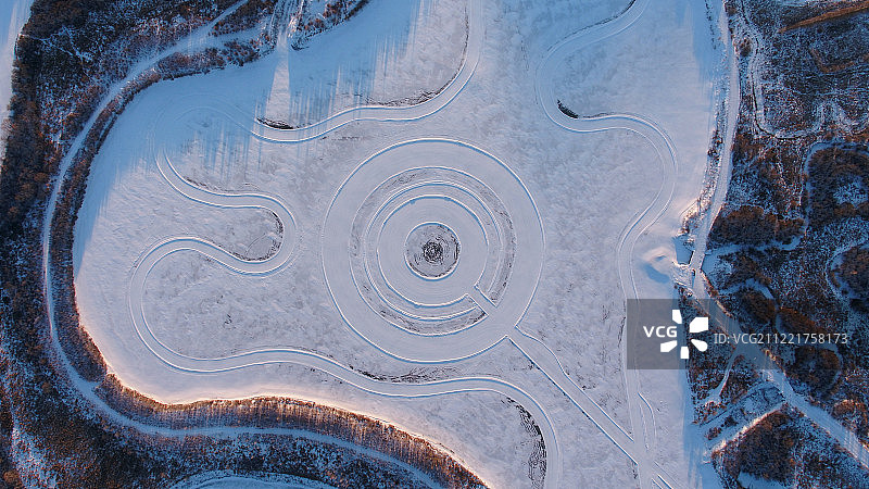 美丽的牙克石冰雪赛道图片素材