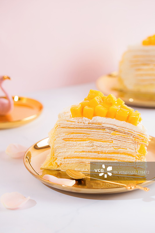 芒果千层蛋糕图片素材