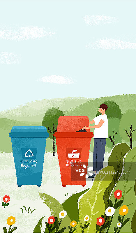 垃圾分类环保回收图片素材