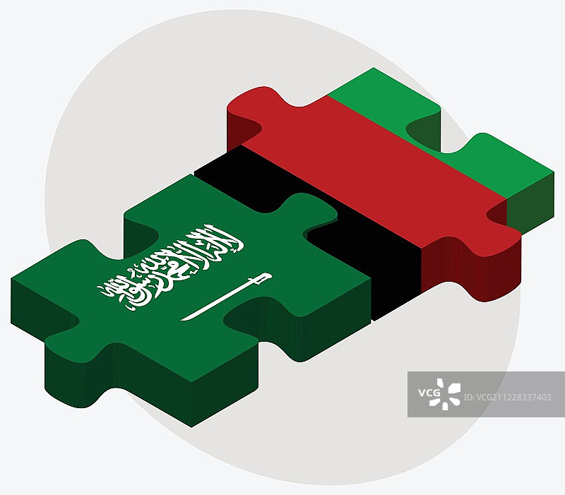 沙特阿拉伯和阿富汗国旗图片素材