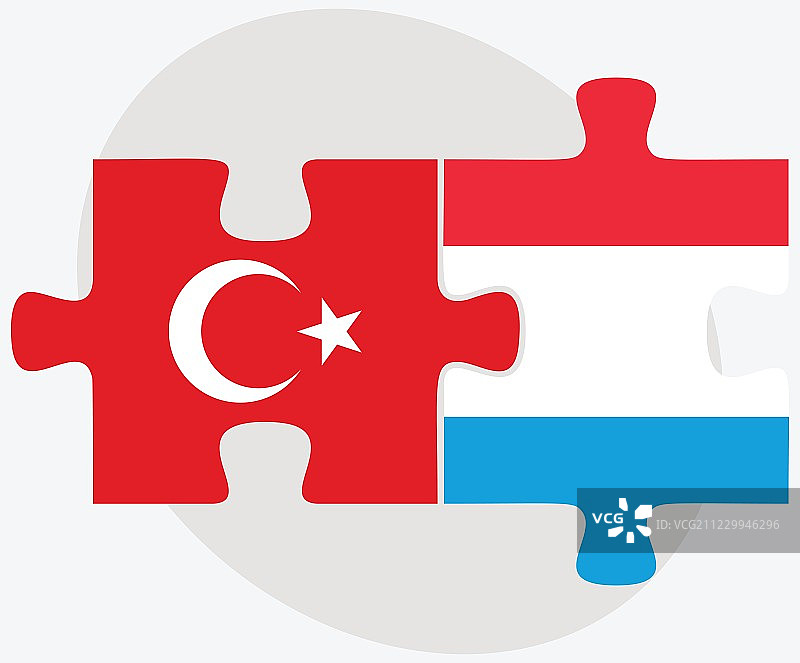 土耳其和卢森堡国旗图片素材