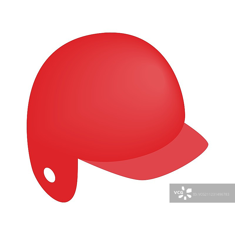 红色棒球头盔等距3d图标图片素材