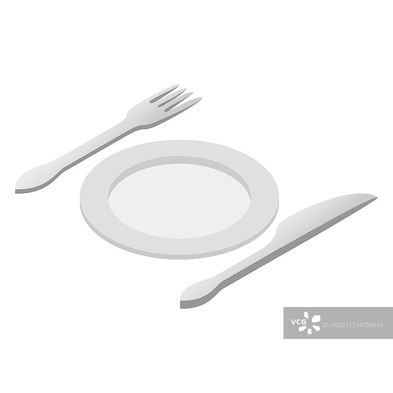 餐具等距3d图标图片素材