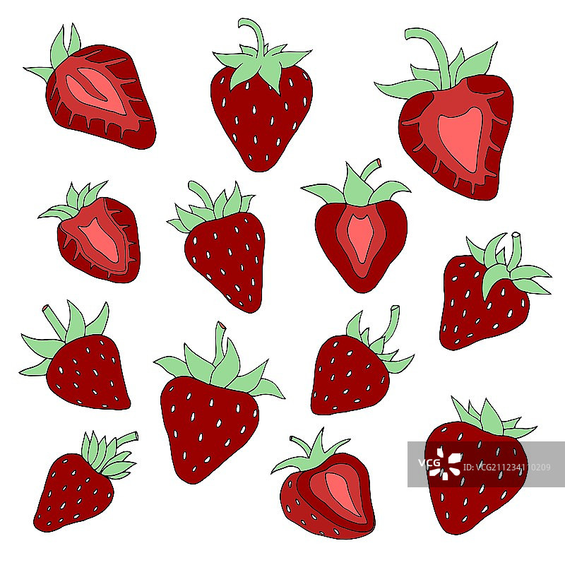 草莓集图片素材