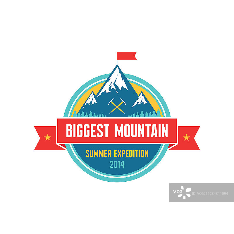 最大的山-夏季远征-标志图片素材