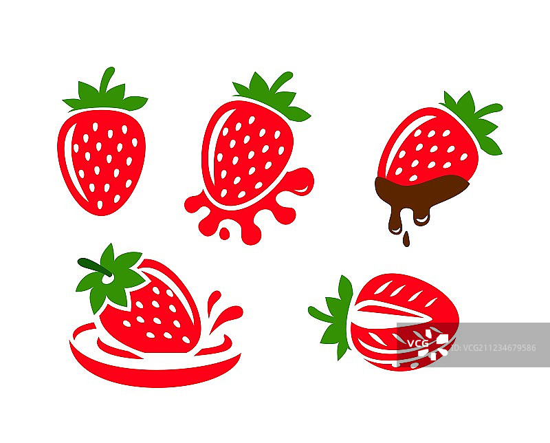 草莓颜色图标图片素材