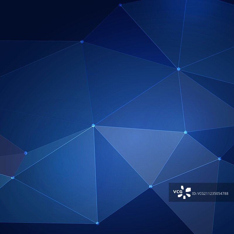 抽象的蓝色网格三角形背景图片素材