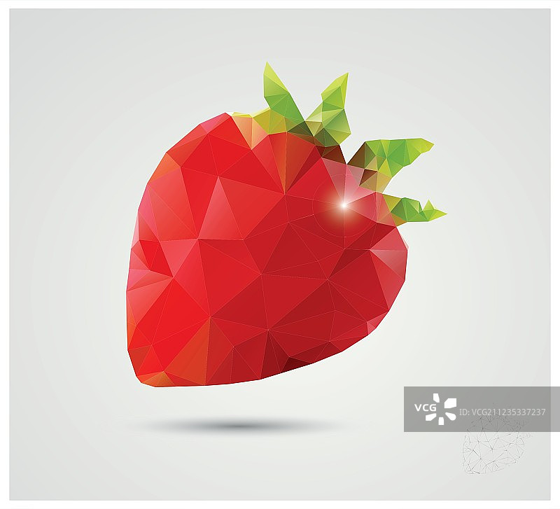 几何多边形水果三角形草莓图片素材