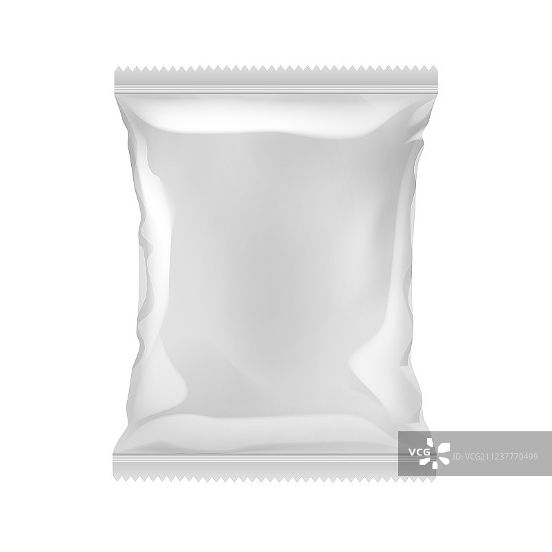 垂直密封的空塑料铝箔袋图片素材