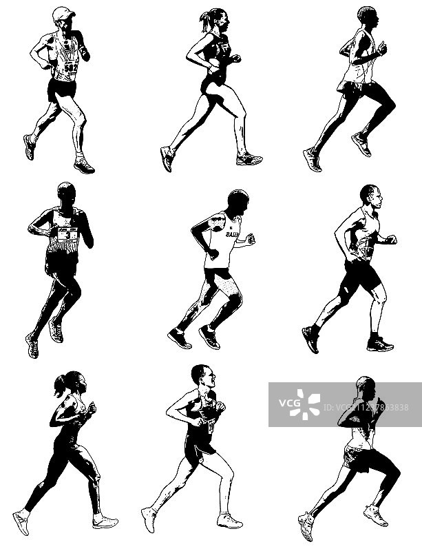 马拉松运动员图片素材