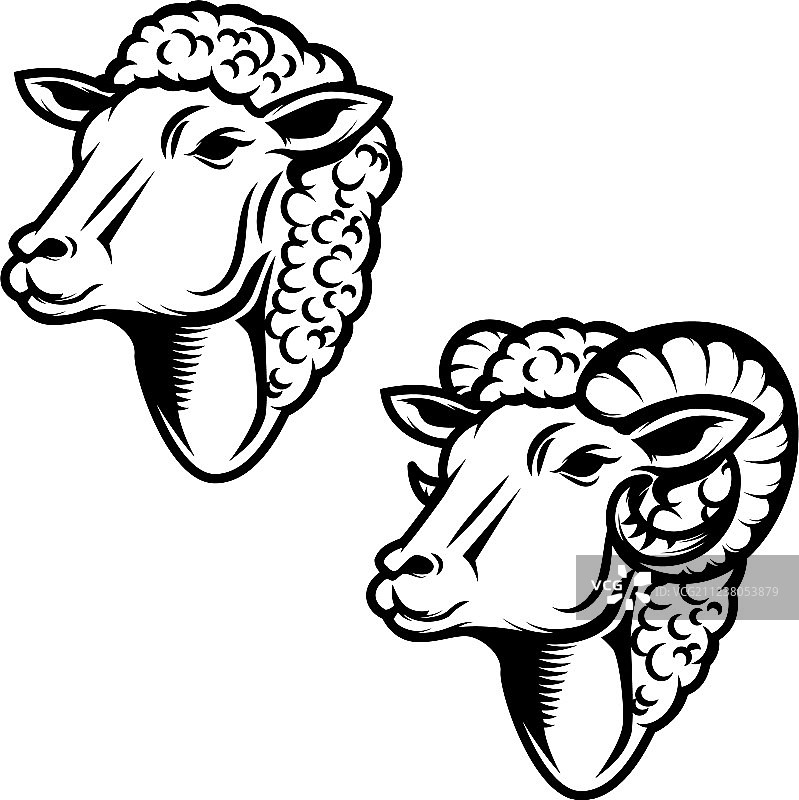 套羊头公羊头为设计元素图片素材