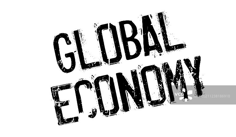 全球经济橡皮图章图片素材