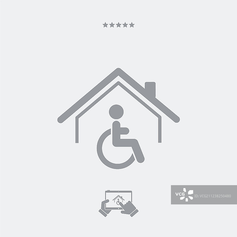 住宅残疾援助-网络图标图片素材