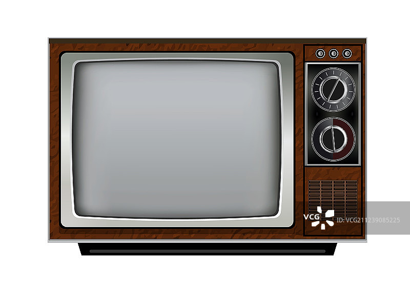 复古复古的白色背景电视机图片素材
