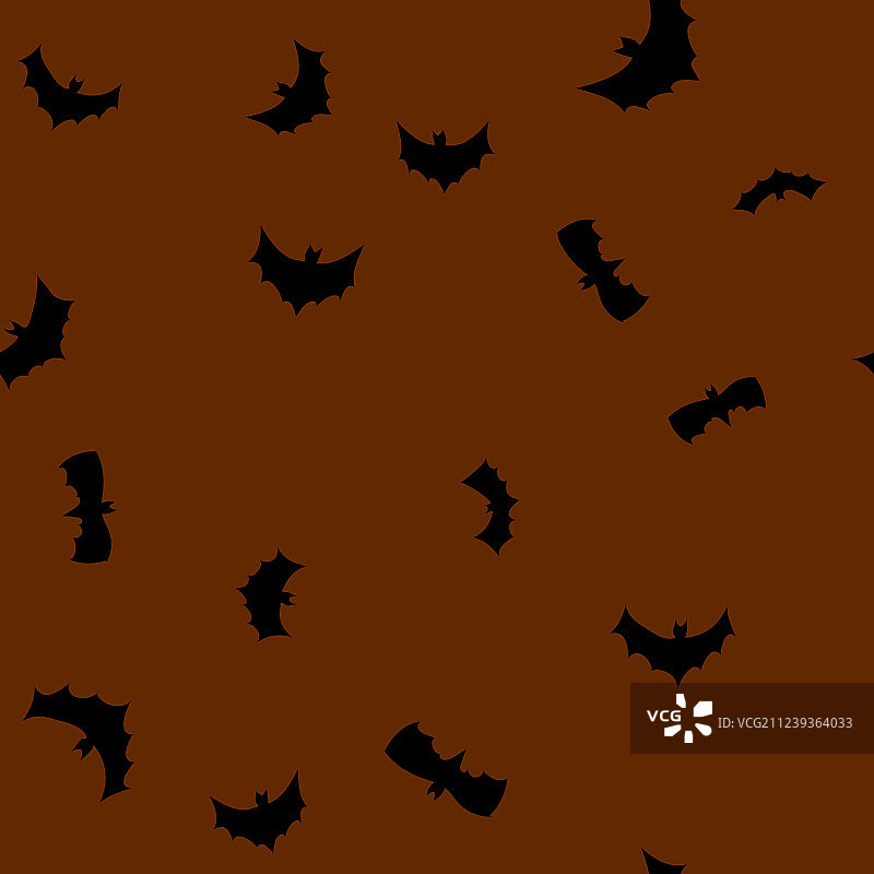 黑色蝙蝠的轮廓无缝衔接图片素材