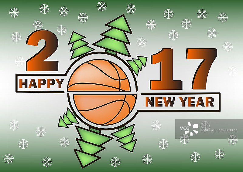 新年快乐，篮球快乐图片素材