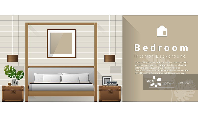 室内设计现代卧室背景图片素材