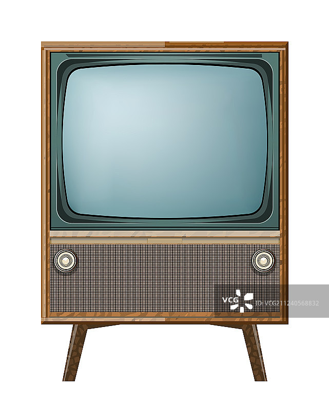 复古复古的白色背景电视机图片素材
