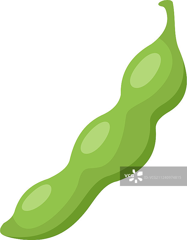 绿色豌豆图标扁平化风格图片素材