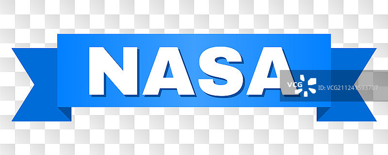 带着NASA头衔的蓝带子图片素材
