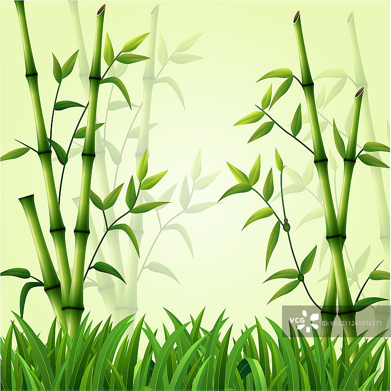竹背景草图片素材