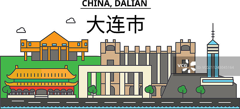 中国桂林城市天际线建筑图片素材