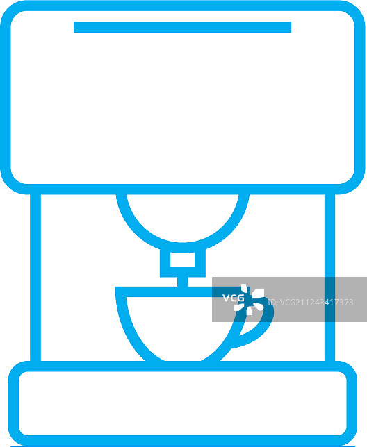 咖啡机线性图标概念咖啡机图片素材
