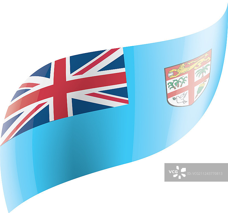 白色的斐济国旗图片素材