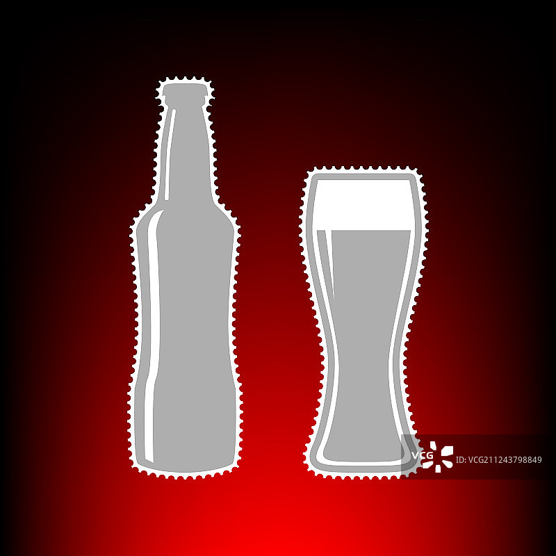 啤酒瓶的风格图片素材