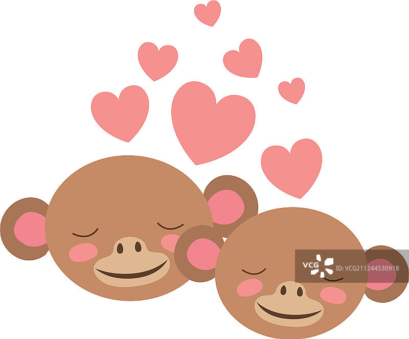 猴子情侣头像一左一右图片