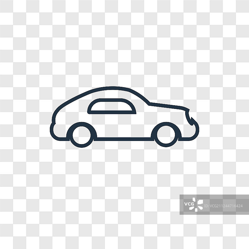 汽车概念线性图标隔离透明图片素材