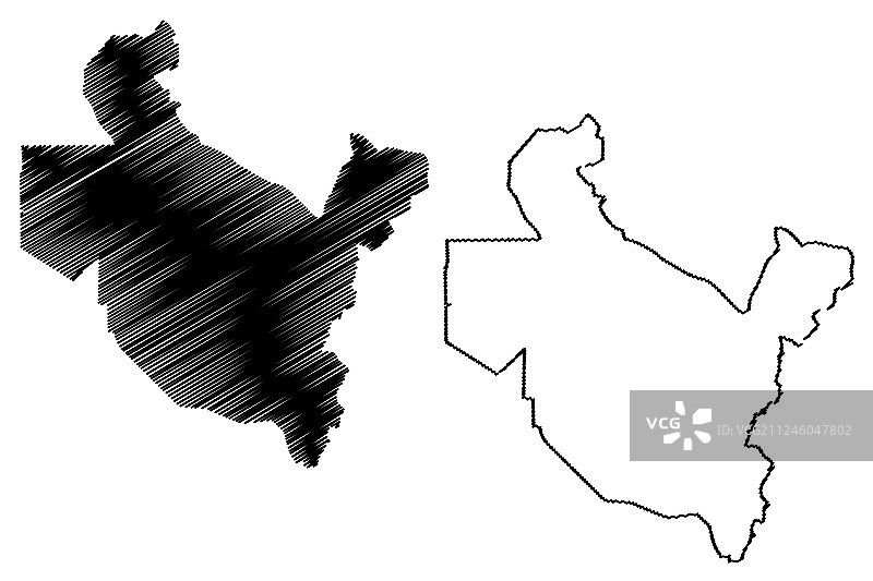 萨拉丁省地图图片素材
