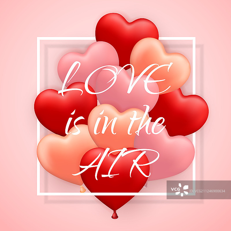 爱情在空气中，情人节快乐，红红的图片素材