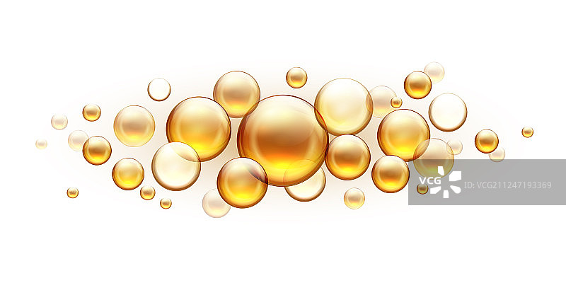 黄金油泡泡化妆品胶原蛋白血清图片素材