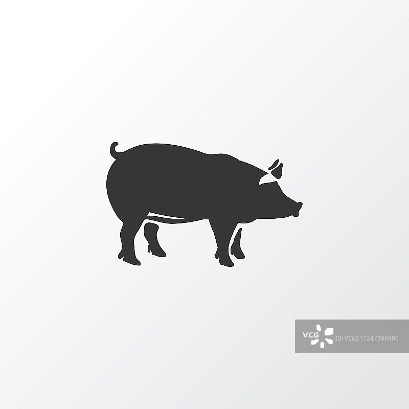 猪的图标象征优质隔离猪肉图片素材