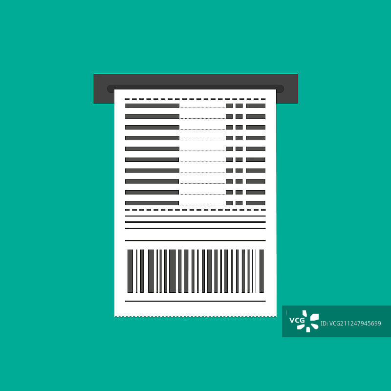 收据图标发票签字账单ATM模板或图片素材