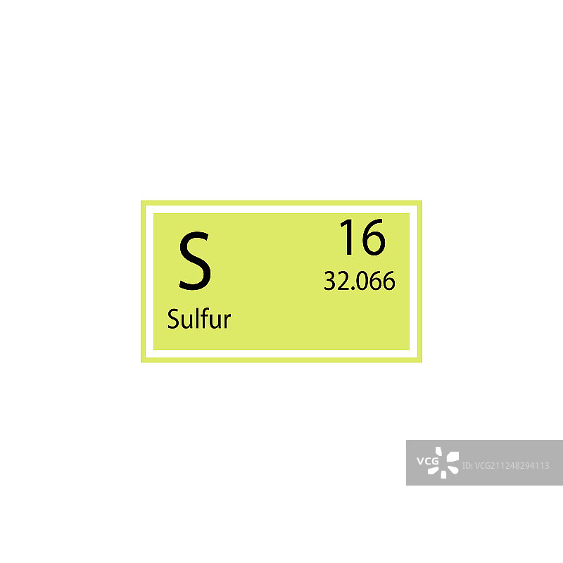 元素周期表中的元素硫图标元素图片素材