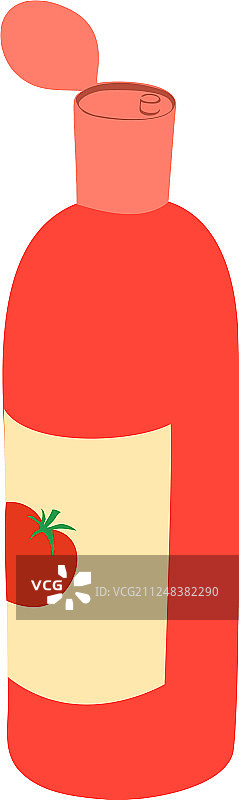 红色的番茄酱瓶图片素材
