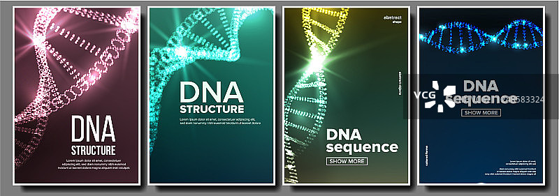 DNA海报设置遗传分子抽象图片素材