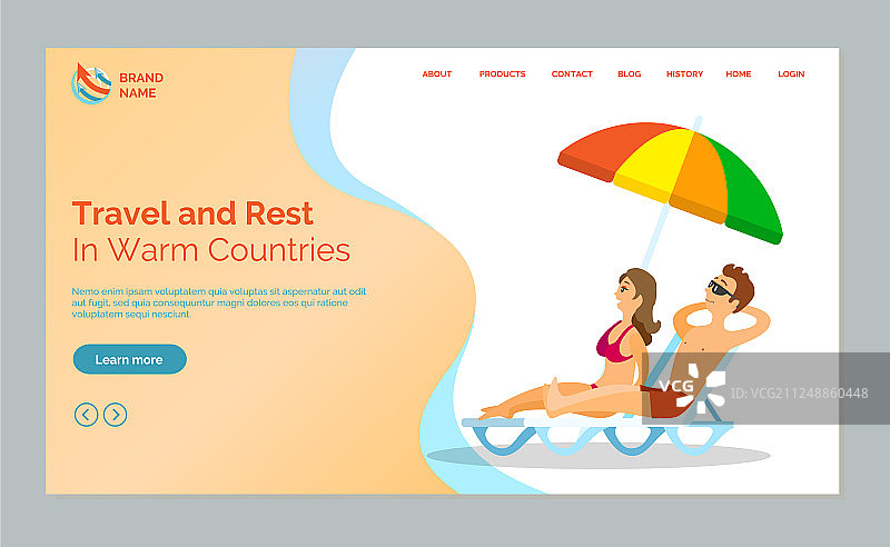 旅游和休息在温暖的国家夫妇网站图片素材