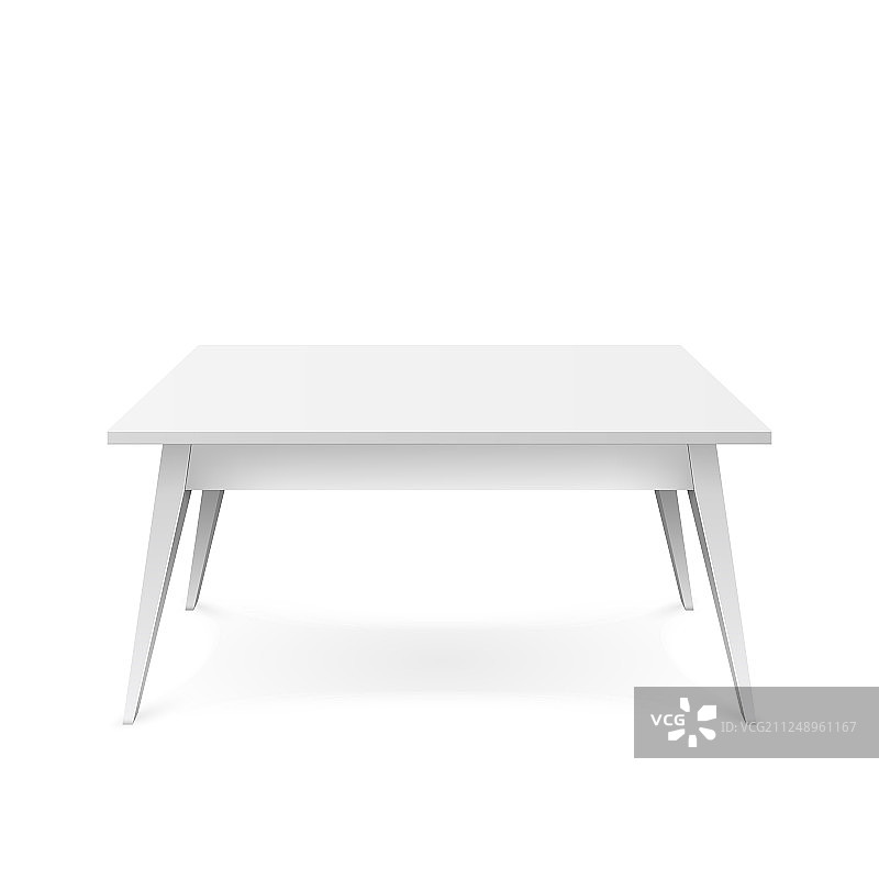 现实的白色桌子与白色办公桌子图片素材
