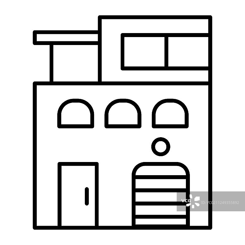 现代住宅细线标志房地产图片素材